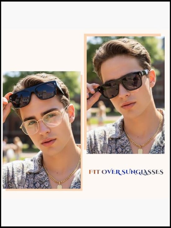 Fit Over Glasses Oversized Square Polarized Sunglasses UV  display picture 2